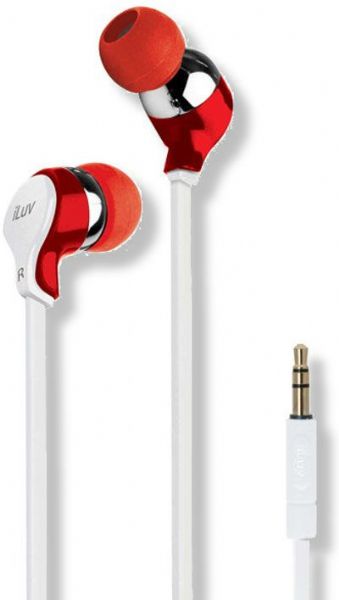 iLuv IEP314RED Party On Ergonomic Headset, Red Color; Fully-closed ear pieces deliver maximum sound; Lightweight ergonomic and comfortable design; Tangle-free, ultra-flexible and convenient flat cable design; 3.5mm plug; Weight 0.3 lbs; UPC 639247133310 (ILUV-IEP314RED ILUV IEP314RED ILUVIEP314RED)