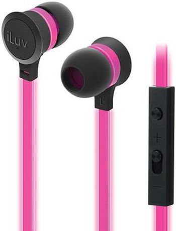 iLuv NEONGLOWSPN Neon Glow Talk Earphones, Pink Color; Glows In The Dark; Answer Calls and Change Tracks Easily; Outstanding Sound; Built-in microphone and remote for easy hands-free calling and music playback control; Excellent sound quality, noise-isolating earpieces and durable design; 3.5mm audio plug; Weight 0.3 lbs; UPC ILUVNEONGLOWSPN (ILUV-NEONGLOWSPN ILUV NEONGLOWSPN ILUVNEONGLOWSPN)