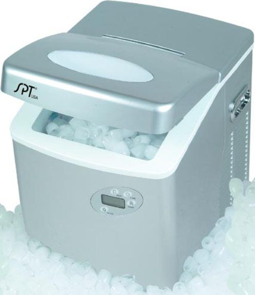 Sunpentown IM-101 Portable Ice Maker with LCD display, Produces 12 cubes in less than 10 minutes, Makes 3 different ice cube sizes, 1.2 gallon water reservoir, No drain required (IM 101    IM101)