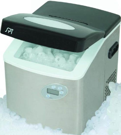 Sunpentown IM-101S Portable Ice Maker with LCD with Stainless Steel Body, 150 W Power consumption, 115V / 60Hz Power, 1.8-2.9A Rated current, R134a / 97g Refrigerant, Stainless steel body, Digital controls with soft-touch buttons, LCD panel with blue back light, 18 hour timer, Self-Clean function, Make up to 35lbs of ice cubes per day, Stores up to 2.5lbs of ice at a time, UPC 876840002319(IM101S IM-101S IM 101S)