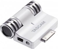 Tascam iM2W External Stereo Microphone for iPhone, iPad or iPod Touch, Stereo condenser microphones for iPhone 4, iPod touch or iPad dock connection, High-quality stereo condenser microphones, Microphones adjustable 180 degrees front to back, Built-in analog to digital converter and microphone preamp for low noise recording, UPC 043774028191 (IM-2W IM 2W IM2-W) 