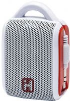 iHome IM54WRC Model iM54 Micro Speaker With Rechargeable Battery, White and Red; Size-defying sound; Speaker works with any 3.5 mm headphone jack, perfect for laptops, cell phones, portable game devices, and MP3 players; Power and charging LED indicators; Built-in rechargeable battery; UPC 047532908275 (IM 54 WRC IM 54WRC IM54 WRC IM-54-WRC IM-54WRC IM54-WRC) 