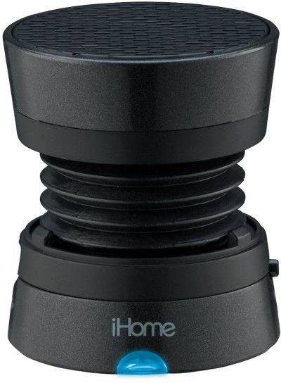 iHome iM70BC Rechargeable Mini Speaker, Black; Built-in rechargeable battery; Supplied cable for charging speakers and connecting to audio source; Speaker works with any 3.5 mm headphone jack, perfect for laptops, cell phones, portable game devices, and MP3 players; UPC 047532905533 (iM 70 BC iM 70BC iM70 BC iM-70-BC iM-70BC iM70-BC)