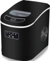Whynter IMC-270MB Compact Portable Ice Maker, Makes 27 lbs. of bullet-shaped ice cubes in 24 hours, 9 ice cubes every 10 to 15 minutes, 2.2 l manual water reservoir, Stores up to 1.5 lbs. of ice, 2 ice sizes to choose from - small or large, Auto shut-off when ice bin is full, Ice scoop and ice bin, High efficiency CFC-free compressor, Metalic Black Finish, UPC 850956003750 (IMC-270MB IMC 270MB IMC270MB) 