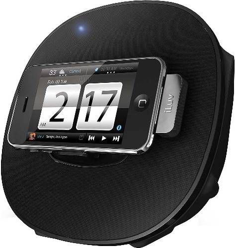 iLuv IMM190BK App Driven Rotational Dock, Black, Portable/desktop (6 x AA batteries or AC operated) speaker for your iPhone or iPod, Stands horizontally or vertically to match your iPhone or iPod touch screen aspect, Establishes full functions of the iLuv alarm clock application, Plays and charges your iPhone/iPod, UPC 639247041028 (IMM-190BK IMM 190BK IMM190B IMM190)
