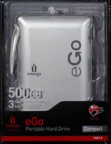 IOmega 34889 eGo Compact Silver Portable 320GB Hard Drive USB 2.0 with Protection Suite, Preformatted and hot plug-and-play, No AC adapter needed, Compatible with PC and Mac, USB 2.0/1.1 compatible, Transfer rate 480 Mbits/s (IOMEGA34889 IOMEGA-34889 34-889 348-89)