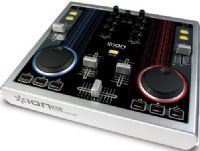 ION Audio iCUE Computer DJ System, Complete computer DJ system with everything you need, Mix and scratch the MP3s on your computer, Dual-deck design with mixer section for natural DJ performance, DJ crossfader for mixing between tracks, Two-channel design with Bass, Mid, and Treble controls (ION-ICUE IONICUE) 
