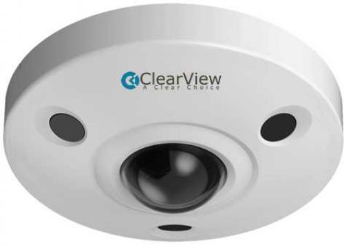 Clearview IP-007 360 degree Fisheye Dome Camera 6 Mega-Pixel Sony Exmor; 30fps @ 6.0MP (3072 x 2048); 1.55mm 360 Degree Fisheye Lens; 32ft IR LEDs range; H.264 & MJPEG dual-stream encoding; DWDR, Day/Night(ICR), 3DNR, ROI, AWB, AGC, BLC; IP66 - Weatherproof; IK10 - Vandalproof; Audio In/Out Built in Mic; Gain Control Auto/Manual; Noise Reduction 3D; Privacy Masking Up to 4 areas; Lens Focal Length 1.55mm; Max Aperture F2.0 (IP007 IP007)