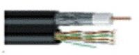 Clear Vision IPA-C6SM Siamese Cable - RG-6 18ga., Cat 5E 24 awg - 1000 ft., black, spool (IPA-C6SM, IPAC6SM) 