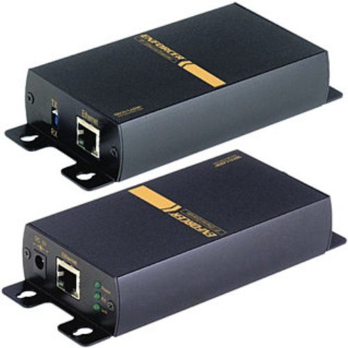 Seco-Larm IPB-A1100Q IP/Ethernet Extender over Cat5e/6; Extends the range of IP cameras or any TCP/IP device beyond the 300ft (100m) limit of Ethernet; Transmits an IP signal or any other TCP/IP signals over existing Cat5e/6 cable; Range Up to 3900ft (1200m); Ethernet speed 10/100Base-T; UPC 676544012085 (IPBA1100Q IPB A1100Q IP-BA1100Q IPBA-1100Q IPB-A1100) 