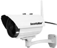 SecurityMan IPCAM-SDII DIY Wireless Outdoor iSecurity Camera with Built-in 8GB Memory, 1/4" Megapixel CMOS Image Sensor, NTSC Video Standard, 8mm Lens, Min. Illumination 0.1 Lux (IR OFF)/0 LUX (IR ON), Frame rate 30fps, Plug and Play / QR Code Setup, HD 1280 x 720 at 30fps clear video quality, Infrared LED lights enables night vision coverage up to 60 feet, UPC 701107902241 (IPCAMSDII IPCAM SDII) 