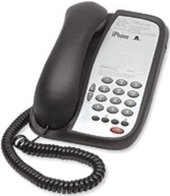 Teledex IPN330391 iPhone A102 Single Line Analog Hotel Phone, Black, ExpressNet High Speed Ready, CourtesyRing selectable ascending ring volume, EasyTouch voice mail access, MultiX PBX compatibility, Flash, Redial, Hold, Mute, Easy-access analog data port, ADA-compliant volume control with enhanced hearing aid compatibility, Desk or wall mountable (IPN-330391 IPN 330391 A-102 0iGA123)
