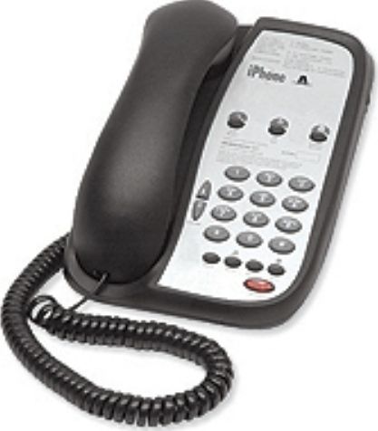 Teledex IPN337391 iPhone A103 Single Line Analog Hotel Phone, Black, Three (3) Programmable Guest Service Buttons, ExpressNet High Speed Ready, CourtesyRing selectable ascending ring volume, EasyTouch voice mail access, MultiX PBX compatibility, Flash, Redial, Hold, Mute, Easy-access analog data port, ADA-compliant volume control with enhanced hearing aid compatibility (IPN-337391 IPN 337391 A-103 0iGA133)