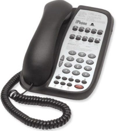 Teledex IPN343591 iPhone A210S Two-line Speakerphone with Ten (10) Programmable Guest Service Keys, Along with Redial, Mute, Hold and Conference Keys, Black, ExpressNet High Speed Ready, CourtesyRing selectable ascending ring volume, EasyTouch voice mail access, MultiX PBX compatibility, Easy-access analog data port (IPN-343591 IPN 343591 A-210S A210-S A210 0iGA273)