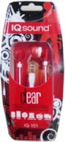 Supersonic IQ-101RED IQSound Clear Digital Light Weight Stereo Earphones, Red, High Performance 10mm Drivers for Deep Bass Sound, Frequency Range 20Hz-20KHz, Impedance 32 Ohm, Sensitivity 80dB +/- 5dB, 10mW Max Power Input, 3.5ft. Cord Length, UPC 639131081017 (IQ101RED IQ-101-RED IQ-101 RED IQ101) 