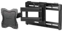 OmniMount IQ125C Flat Panel Wall Mount, Black, Fits most 37” - 52” flat panels, Supports up to 125 lbs (56.7 kg), Maximum extension 22.01” (559mm), Tilt, pan and swivel for maximum viewing flexibility, Frictionless Delrin washers at every joint for fluid movement, Patent-pending 4-bar tilt mechanism for effortless adjustment, UPC 728901023927 (IQ-125C IQ 125C IQ125 IQ125CB) 