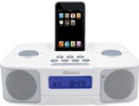 Supersonic IQ1307-WHT IQsound Portable MP3 Speaker with Docking Station, AM/FM & Alarm Clock, White, Slim Compact Design, LCD Digital Display Screen, Digital Read Out AM/FM Radio, Radio Memory Preset Function, Snooze Function, Wake Up To Your MP3, Radio or Buzzer, Dynamic Dual Speakers For Premium Sound (IQ1307WHT IQ1307 WHT IQ-1307 IQ 1307-WHT IQ Sound) 