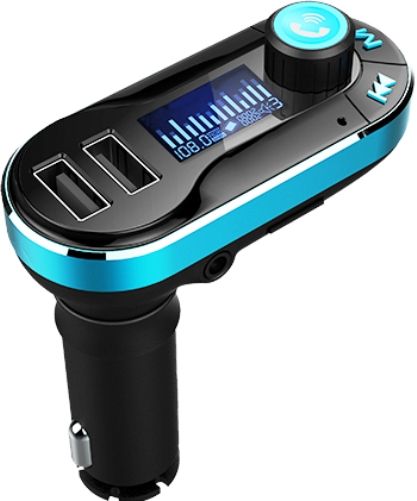 Supersonic IQ-211 Bluetooth FM Transmitter; Wirelessly Transmits Phone Calls from BT Mobile Phone to the Car FM Stereo System; Switch to Hands-Free Mode Automatically when Receiving a Call; Built-in Microphone; Dual USB Charging Port for Charging iPad, iPhone and Other Rechargeable Devices (DC 5V/2.1A ); Supports USB/SD & AUX Inputs; UPC 639131302112 (IQ211 IQ 211) 