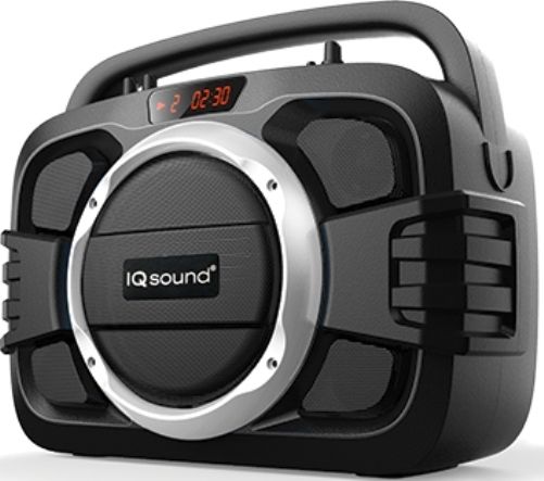Supersonic IQ2400BT-SL IQSound SoundBox Portable Wireless Audio System, Silver, 6.5