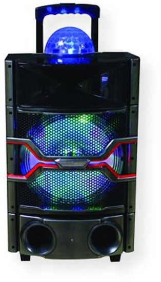 Supersonic IQ4012DJBT Portable Bluetooth DJ Speaker System; Black; 12 in. high efficiency woofer; USB/SD inputs; Bluetooth; LED and Disco Lights Rechargeable battery; FM radio; UPC 639131240124 (IQ4012DJBT IQ4012DJBT IQ4012DJBTSPEAKER IQ4012DJBTSPEAKER IQ4012DJBTSUPERSONIC IQ4012DJBT-SUPERSONIC)