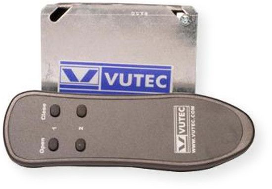 Vutec  IR1CHANKIT IR Remote; Silver; Includes IR receiver control;  For motorized projection screens; Receiver eye; IR channel transmitter for one motor; Made in USA; UPC 843769000870 (IR1CHANKIT IR1CHAN-KIT IR1CHANKITIRREMOTE IR1CHANKIT-IRREMOTE IR1CHANKITVUTEC IR1CHANKIT-VUTEC) 