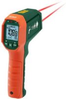 Extech IR320 Dual Laser Waterproof IR Thermometer, Measure Non-contact Temperature Up to 1202°F/650°C, High Basic Accuracy with Adjustable Emissivity, 12:1 Distance to Spot (target) Ratio, Dual Laser Pointer Identifies Target Area Between the Two Points (~1"/25mm Diameter of Measured Area), MAX/MIN/AVG/DIF Functions, UPC 793950403204 (IR-320 IR 320) 