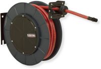 Ironton 49591 Auto-Rewind Air Hose Reel With 3/8" x 50ft Hybrid Polymer Hose, Max 300 PSI; Lightweight, durable poly reel; Powder-coated steel support arm, stiffening ribs and base; Includes 3/8" x 50ft hybrid polymer hose, and 36" snubber lead-in hose; 300 max PSI; Dimensions 13.38" x 5.13" x 13.75"; Weight 17.2 lbs (IRONTON49591 IRONTON 49-591 NORTHERN TOOL) 
