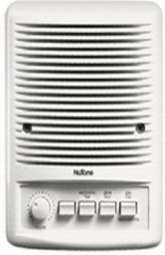 Nutone ISA449WH Exterior Molded Speaker, 5 Inch, Control radio and CD player from speaker; on/off, select radio memory channels/CD tracks, One button talk/listen, Control music and intercom volume using built-in control, Private mode prevents unwanted monitoring, Answer door from any remote- station (ISA-449WH ISA 449WH) 