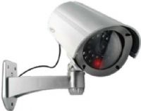 SVAT Electronics ISC300 Imitation Security Camera with Flashing Red LED, Silver, Provides realistic security camera effect to deter crime, Flashing Red LED to deceive intruders, Quick and simple installation, Expand your home and business security system, ABS Plastic Housing Material, Plastic Camera Lens, 2 x AA 1.5V Batteries, Battery Life 2 - 3 Months, UPC 871363016935 (ISC-300 ISC 300 IS-C300) 