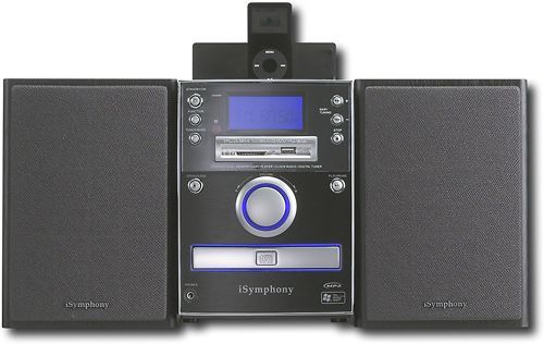 iSymphony M1 Remanufactured Micro Music System with Built-in Universal Dock for iPod, 50 Watts output power, AM/FM Stereo with Digital Synthesized Tuner and 40 station memory, 120AC, 60Hz Power requirements, 80W Power consumption, Flash type memory MP3/WMA format file USB Flash storage device, 2 way bass reflex Speakers, 4ohms Impedance  ( M-1 M 1 ISYMPHONYM1) 