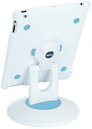 Aidata ISP203WN Model ISP203 Spin Station Multifunction Stand for iPad 2, White/Blue, Protection shell with durable plastic case and rubber inner, Smooth movememt across 360 degrees, Detachable shell can be used separately, Used with or without iPad smart cover, Excellent desk-top stand with weighted base for supreme stability (ISP-203WN ISP 203WN ISP203-WN ISP203W)