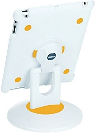 Aidata ISP203WO Model ISP203 Spin Station Multifunction Stand for iPad 2, White/Orange, Protection shell with durable plastic case and rubber inner, Smooth movememt across 360 degrees, Detachable shell can be used separately, Used with or without iPad smart cover, Excellent desk-top stand with weighted base for supreme stability, EAN 4711234690795 (ISP-203WO ISP 203WO ISP203-WO ISP203W)