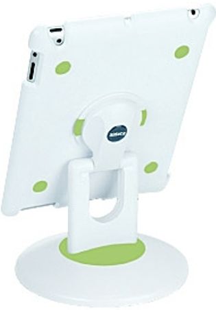 Aidata ISP203WW Model ISP203 Spin Station Multifunction Stand for iPad 2, White/Green, Protection shell with durable plastic case and rubber inner, Smooth movememt across 360 degrees, Detachable shell can be used separately, Used with or without iPad smart cover, Excellent desk-top stand with weighted base for supreme stability, EAN 4711234690801 (ISP-203WW ISP 203WW ISP203-WW ISP203W)