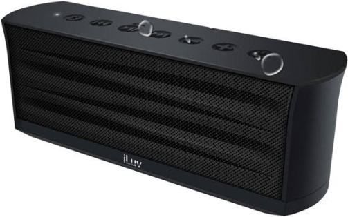 iLuv ISP233BLK MobiOut Splash-resistant High-fidelity Stereo wireless Bluetooth Portable Speaker, Black; Fits with Apple and Android smartphones and tablets, most Bluetooth devices; Rugged splash-resistant design allows you to bring MobiOut to all of your outdoor activities; High-fidelity stereo drivers and passive radiator deliver powerful sound; UPC 639247092396 (ISP233-BLK ISP233 BLK ISP-233BLK ISP 233BLK) 