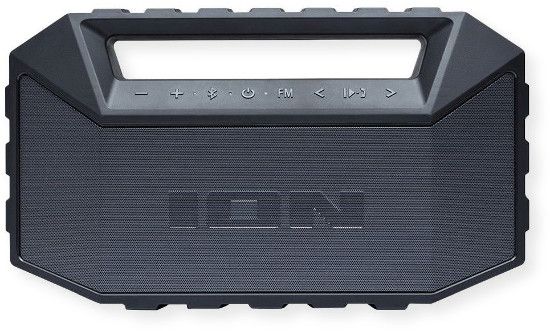 ION Audio ISP83BK Plunge Max Waterproof Stereo Boombox with FM Radio; Black; Rugged design, floats on water; Dual full-range drivers and three bass radiators deliver great bass; 40 Watt dynamic power amplifier for high-impact sound; Easily control your Bluetooth music with Play/Pause, Next/Previous Track buttons; UPC 812715019983 (ISP83BK ISP83 BK ISP83-BK ISP83BKION ISP83BK-WATERPROOF ISP83BK-SPEAKER)