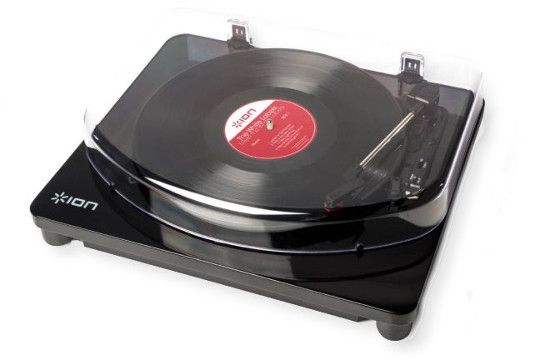 ION Audio IT47 USB Conversion Turntable for Mac and PC; Black; Convert your vintage vinyl into digital audio files; Includes EZ Vinyl converter software CD (Mac/PC); Software automatically separates tracks; Simple USB connection to your computer; USB Cable provided; Hear your favorite records through your stereo or home theater system; UPC 812715016838 (IT47 IT 47 IT-47 IT47VINYL IT47-BLACK IT47-TURNTABLE)