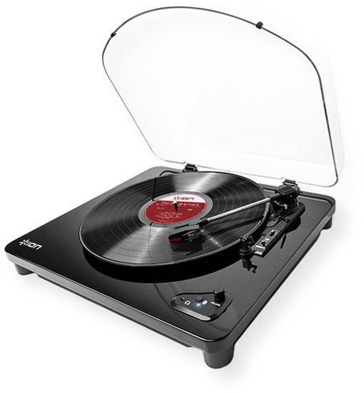 ION Audio IT55F Air LP Wireless Streaming Turntable; Black; Stream your records wirelessly to any Bluetooth speaker; Belt-drive turntable features convenient Auto-Stop; RCA outputs for connection to stereo system; UPC 812715017163 (IT55F IT55F IT-55F IT55FAIR IT55F-LP IT55F-TURNTABLE)