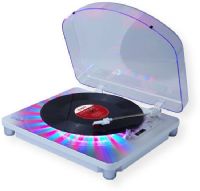 ION Audio IT70 Photon LP Multi-Color Lighted Turntable with USB Conversion; White; Built-in multi-color LED lighting adds excitement to music; 3-speed belt-drive system: 33 1/3, 45 and 78 rpm (sold separately at ionaudio.com); RCA outputs for easy connection to other equipment; UPC 812715018900 (IT40 IT 40 IT-40 IT40VINYL IT40-PHOTON IT40-TURNTABLE) 