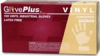 GlovePlus IV40100 Extra Small Lightly Powdered Industrial Grade Vinyl Gloves, Clear, 5 Mil Thick, Beaded Cuff, Smooth, Latex Free, Superb Tensile Strength, Cuff Thickness 3 +/- 1 mil, Palm Thickness 3 +/- 1 mil, Finger Thickness 3 +/- 1 mil, 240 +/- 5 mm Length, 100 gloves per box, Box Dimensions 240 x 125 x 55 mm, UPC 697383401601 (IV-40100 IV 40100) 