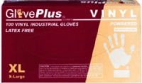 GlovePlus IV48100 Extra Large Lightly Powdered Industrial Grade Vinyl Gloves, Clear, 5 Mil Thick, Beaded Cuff, Smooth, Latex Free, Superb Tensile Strength, Cuff Thickness 3 +/- 1 mil, Palm Thickness 3 +/- 1 mil, Finger Thickness 3 +/- 1 mil, 115 +/- 5 mm Width, 240 +/- 5 mm Length, 100 gloves per box, Box Dimensions 240 x 125 x 55 mm, UPC 697383401649 (IV-48100 IV 48100) 