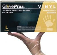 GlovePlus IVPF46100 Large Powder Free Industrial Grade Vinyl Gloves, Clear, Beaded Cuff, Smooth, Latex Free, Superb Tensile Strength, Cuff Thickness 3 +/- 1 mil, Palm Thickness 3 +/- 1 mil, Finger Thickness 4 +/- 1 mil, 105 +/- 5 mm Width, 235 +/- 5 mm Length, 100 gloves per box, Box Dimensions 240 x 125 x 55 mm, UPC 697383401830 (IVPF-46100 IVPF 46100 IV-PF46100 IVP-F46100) 