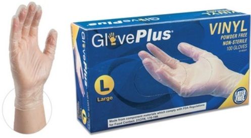 GlovePlus IVPF48100 Extra Large Powder Free Industrial Grade Vinyl Gloves, Clear, Beaded Cuff, Smooth, Latex Free, Superb Tensile Strength, Cuff Thickness 3 +/- 1 mil, Palm Thickness 3 +/- 1 mil, Finger Thickness 4 +/- 1 mil, 115 +/- 5 mm Width, 235 +/- 5 mm Length, 100 gloves per box, Box Dimensions 240 x 125 x 55 mm, UPC 697383401847 (IVPF-48100 IVPF 48100 IV-PF48100 IVP-F48100)