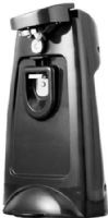 Brentwood J-29B Can Opener with Chromed Built-in Bottle Opener & Knife Sharpener, Black, 70 Watts Power, Plastic and metal construction provides durability, 3.2' lenght cord, cETL Approval Code, Dimension (LxWxH) 5.5 x 4.25 x 9.25, Weight 2.0lbs., UPC 181225100604 (J29B J 29B J-29)  