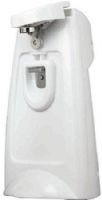 Brentwood J-29W Can Opener with Chromed Built-in Bottle Opener & Knife Sharpener, White, 70 Watts Power, Plastic and metal construction provides durability, 3.2' lenght cord, cETL Approval Code, Dimension (LxWxH) 5.5 x 4.25 x 9.25, Weight 2.0lbs., UPC 181225100611 (J29W J 29W J-29)  