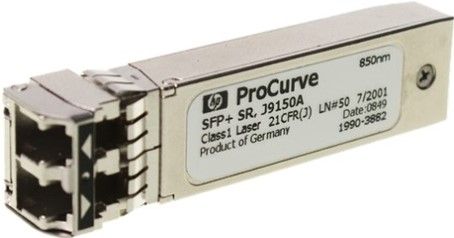 HP Hewlett Packard J9150A ProCurve HP X132 10G SFP+ LC SR Transceiver; Designed For HP 6120XG Blade Switch, E5406 zl Switch, E6600-24G-4XG Switch, E6600-24XG Switch, E6600-48G-4XG Switch; ProLiant DL360p Gen8, DL360p Gen8 Base, DL360p Gen8 CMS, DL360p Gen8 Entry, DL360p Gen8 High Performance (J9-150A J91-50A J915-0A)