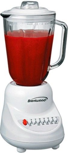 Brentwood Appliances JB-900A Blender with Glass Jar, Powerful 450-Watt Motor, 12 Speed Settings Plus Pulse Setting, Stainless Steel Stay Sharp Blades, 48 Oz. Calibrated Glass Jar, Ice Crushing Feature, Non-Skid Base, UPC 710108001808 (JB900A JB 900A)