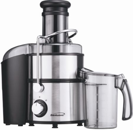 Brentwood JC-500 Power Juice Extractor in Stainless Steel, Advanced Extraction Technology, 2-Speed Control, Safety Lock Feature, Stainless Steel Blade, Slide-Out Pulp Container, Wide Opening for Larger Pieces, 800 Watts Power, cUL Approval Code, Dimension (LxWxH) 18 x 8.5 x 15.5, Weight 9.5 lbs., UPC 710108001174 (JC500 JC 500) 