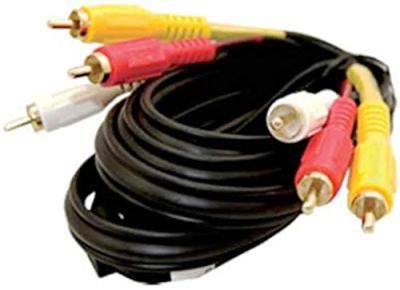 Jensen JCAV12 12-Feet Stereo/Composite Video Cable For use with RV TV, RV Stereos and RV DVD Players; Red, Yellow and White Connectors; UPC 681787016424 (JCAV-12 JCAV 12)