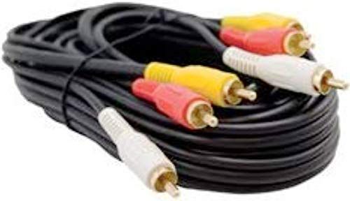Jensen JCAV6 6-Feet Stereo/Composite Video Cable For use with RV TV, RV Stereos and RV DVD Players; Red, Yellow and White Connectors; UPC 681787016479 (JCAV-6 JCAV 6)