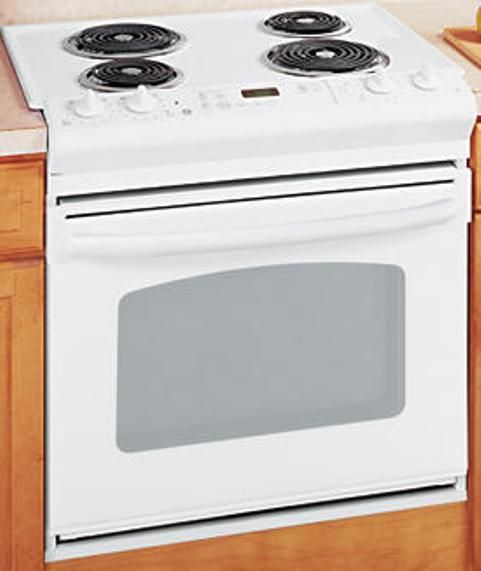 GE General Electric JDP39DNWW Drop-in Electric Range with 4 Coil Elements, 30